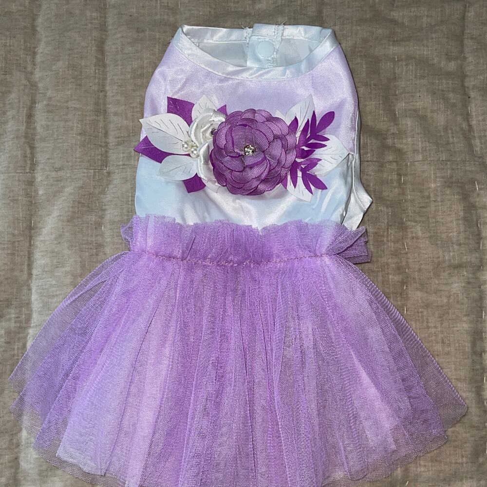 Princess Dog Dress Suspender Layered Tutu Gauze Dress Pleated Skirt for Dog M